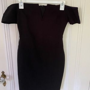 Tight off the shoulder black dress